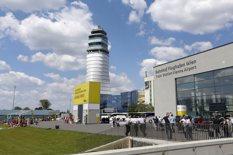Vienna Airport is formed by two terminals located in the same building.